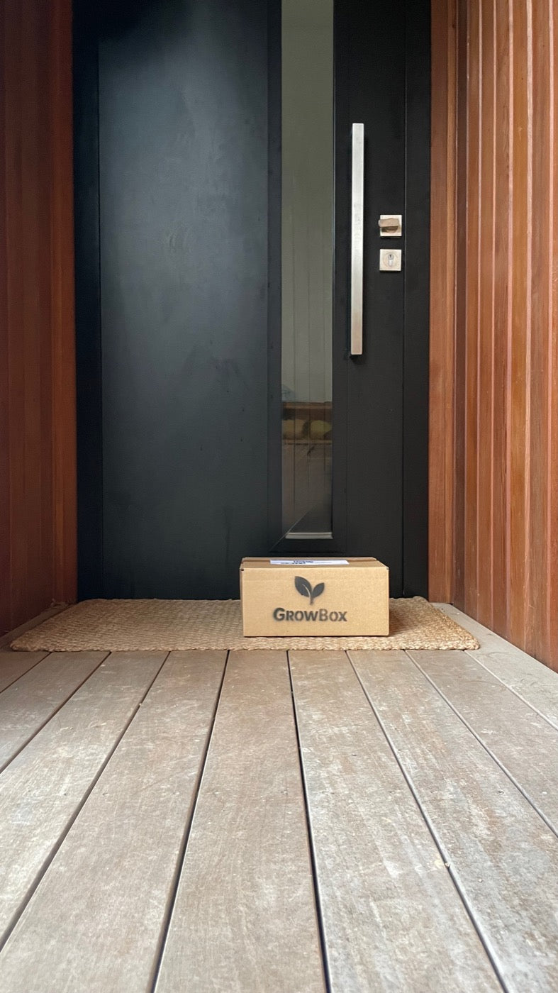 A GrowBox delivered to the front door